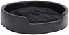 vidaXL Hundebett Schwarz 79x70x19 cm Plüsch und Kunstleder 171262 Bild 2