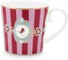 PiP Studio Becher Love Birds Medaillion Henkelbecher Stripes rot/pink 250ml, Bone China, Mug Large Love Birds Medallion Stripes Red-Pink 250ml Bild 5