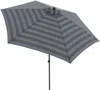 Doppler myZone Sonnenschirm / Mittelmastschirm "Push Up 300", Blockstreifen anthrazit, Ø 300 cm Bild 3