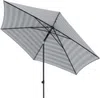 Doppler myZone Sonnenschirm / Mittelmastschirm "Push Up 300", Blockstreifen anthrazit, Ø 300 cm Bild 2