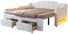 Merax Daybett 90x200 cm/180x200 cm mit LED-Beleuchtung (1 tlg), Tagesbett mit Ausziehbett & 2 Schubladen, Schlafsofa Sofabett, Samt Bild 4