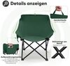 Sunula 2er Set Campingstuhl Faltbar Angelstuhl Klappsessel mit Tragetasche für Garten, mit Tragetasche, Klappstuhl bis max. 100 kg, Grün Bild 4