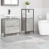 vidaXL Anti-Rutsch Badematten-Set 2 pcs Grau PP 4019855 Bild 3