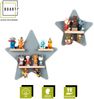 Boarti 2er-Set 'Sterne' Tonie-Regal, Holz grau, 35x35 cm, 21x21 cm Bild 5