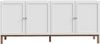 Forte PENKRIDGE Sideboard 200, Landhaus Sideboard mit 4 Türen, Holzwerkstoff, Wohnzimmer, Esszimmer, Secret Grey mit Schlammeiche Holzdekor, 199,3 cm breit x 85,4 cm hoch x 41,7 cm tief Bild 2