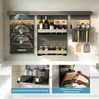 doporro Küchenregal Küchenorganizer-set Multifunktional aus Metall Wandmontage 52/82cm, 52-cm-Schiene trägt bis zu 10.5kg, 82-cm-Schiene trägt bis zu 15kg Bild 4