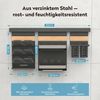 doporro Küchenregal Küchenorganizer-set Multifunktional aus Metall Wandmontage 52/82cm, 52-cm-Schiene trägt bis zu 10.5kg, 82-cm-Schiene trägt bis zu 15kg Bild 3