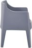 CLP 6er Set Gartenstühle Bartal stapelbar wetterfest UV-beständig bis 150 kg,grau Bild 5