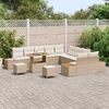 vidaXL Gartensofa-set mit Kissen mit Speicher 13 pcs Beige Poly Rattan 3364926 Bild 3