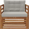 vidaXL Outdoor-Sofa Massives Akazienholz und Polyester 3436376 Bild 3