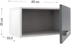 Vente-unique - TRATTORIA Küchenmöbel Holz, Platte GrauWeiß - B 60 cm x H 85 cm x L 180 cm Bild 5