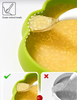 ABC Baby-Silikon-Essschalen-Set, große, lebensmittelechte, weiche Schale und Teller mit Saugnapf für Babynahrung – Khaki Bild 2