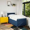 vidaXL Boxspringbett mit Matratze Blau 90x200 cm Stoff 3288883 Bild 4