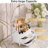 POPOLIC Make-Up Organizer Kosmetikbox mit sichtbarer Oberlicht-Schichtschublade Bild 4