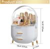 POPOLIC Make-Up Organizer Kosmetikbox mit sichtbarer Oberlicht-Schichtschublade Bild 2