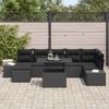 vidaXL Garten-Sofa-Set mit Kissen 8 pcs Schwarz 3349229 Bild 3
