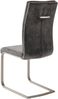 HUDSON Schwingstuhl mit Griff - 4er Set - Anthrazit / Schwarz matt lackiert Bild 3