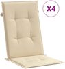vidaXL Gartenstuhlauflagen für Hochlehner 4Stk. Beige 120x50x3cm Stoff 47543 Bild 2