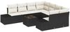 vidaXL Garten-Sofa-Set mit Kissen 9 pcs Schwarz und Creme Poly-Rattan 3355666 Bild 2