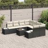 vidaXL Garten-Sofa-Set mit Kissen 9 pcs Schwarz und Creme Poly-Rattan 3355666 Bild 3