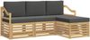 vidaXL Outdoor-Sofagarnitur 4 pcs Weiß und Anthrazit 3391652 Bild 2