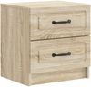 vidaXL Nachttisch 2 pcs Sonoma-Eiche 43 x 34,5 x 44,5 cm Holzwerkstoff 895680 Bild 3
