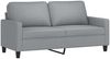 vidaXL 2-tlg. Sofagarnitur mit Kissen Hellgrau Stoff 3201444 Bild 4