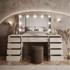 yourhouse24 Schminktisch Hollywood MADI DOUBLE ELITE inkl. dimmbarem LED-Spiegel (152 cm) Bild 3