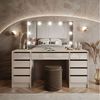 yourhouse24 Schminktisch Hollywood MADI DOUBLE ELITE inkl. dimmbarem LED-Spiegel (152 cm) Bild 2
