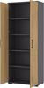 Aktenschrank >M-416< (BxHxT: 80x200x40 cm) in anthrazit | hellbraun Bild 3