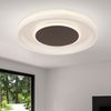 LED Deckenleuchte, weiß braun, dimmbar, Fernbedienung, 50 cm Bild 4