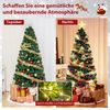 180 cm Künstlicher Weihnachtsbaum aus Glasfaser mit Beleuchtung Tannenbaum Bild 4