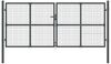 vidaXL Maschen-Gartentor Anthrazit 300x125 cm Verzinkter Stahl 154530 Bild 4