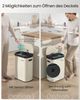 SONGMICS Mülleimer mit Sensor, automatischer Abfalleimer 50 L, Softclose-Deckel, Stahl, creme Bild 3