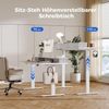 Höhenverstellbarer Schreibtisch 120x60cm 2 Schubladen Elektrisch Bild 3