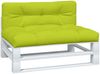 vida XL Palettenkissen 2-tlg. Hellgrün Stoff, 120 x 80 x 12 cm, 120 x 40 x 12 cm Bild 3