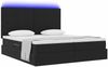 vidaXL LED-Speicherbett mit Matratze Schwarz 200 x 200 cm Samt 3372877 Bild 3