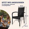 CASARIA® Gartenstühle 4er Set Stapelbar Schwarz Bild 4