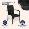 CASARIA® Gartenstühle 4er Set Stapelbar Schwarz Bild 5