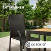 CASARIA® Gartenstühle 4er Set Stapelbar Schwarz Bild 3