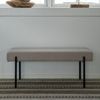 Design Sitzbank NORDIC light-brown Stoff 100cm Eleganz & Modern Bild 3