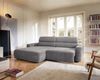 Selsey 'Fando' Ecksofa mit elektrischem Sitzauszug, Ottomane links, Chenille Hellgrau Bild 3