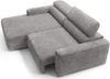 Selsey 'Fando' Ecksofa mit elektrischem Sitzauszug, Ottomane links, Chenille Hellgrau Bild 4