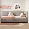 Tagesbett mit Samtpolsterung, Schubladen, Rückenlehne flexibel, 90×200 cm, Gästebett Jugendbett Sofabett Bild 5