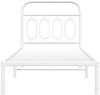 vidaXL Bettgestell mit Kopfteil Metall Weiß 90x200 cm 377159 Bild 4