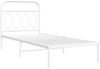 vidaXL Bettgestell mit Kopfteil Metall Weiß 90x200 cm 377159 Bild 3