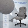 Intimate WM Heart Chefsessel Ergonomisch Bürostuhl mit Klappbaren Armlehnen, Stoff Stuhl mit Wippfunktion, Höhenverstellbar Drehstuhl Bild 4