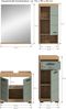 Xonox Scout Badkombination (B/H/T: 112x191x34 cm) in Salbei und Artisan Eiche Nachbildung Bild 4