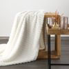 Wohndecke Kuscheldecke Gemusterte Sofadecke Tagesdecke Couchdecke Decke LISA weiß 70x160 cm weiß Bild 2