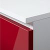 Home Collective Kommode 60 cm breit Holz Highboard Sideboard für Flur Schlafzimmer Wohnzimmer (Kommode Schlafzimmer Kommode mit Schubladen Holz Schrank), Kinderzimmer Organizer, 77 cm hoch mit 3 Schubladen rot Hochglanz Bild 2